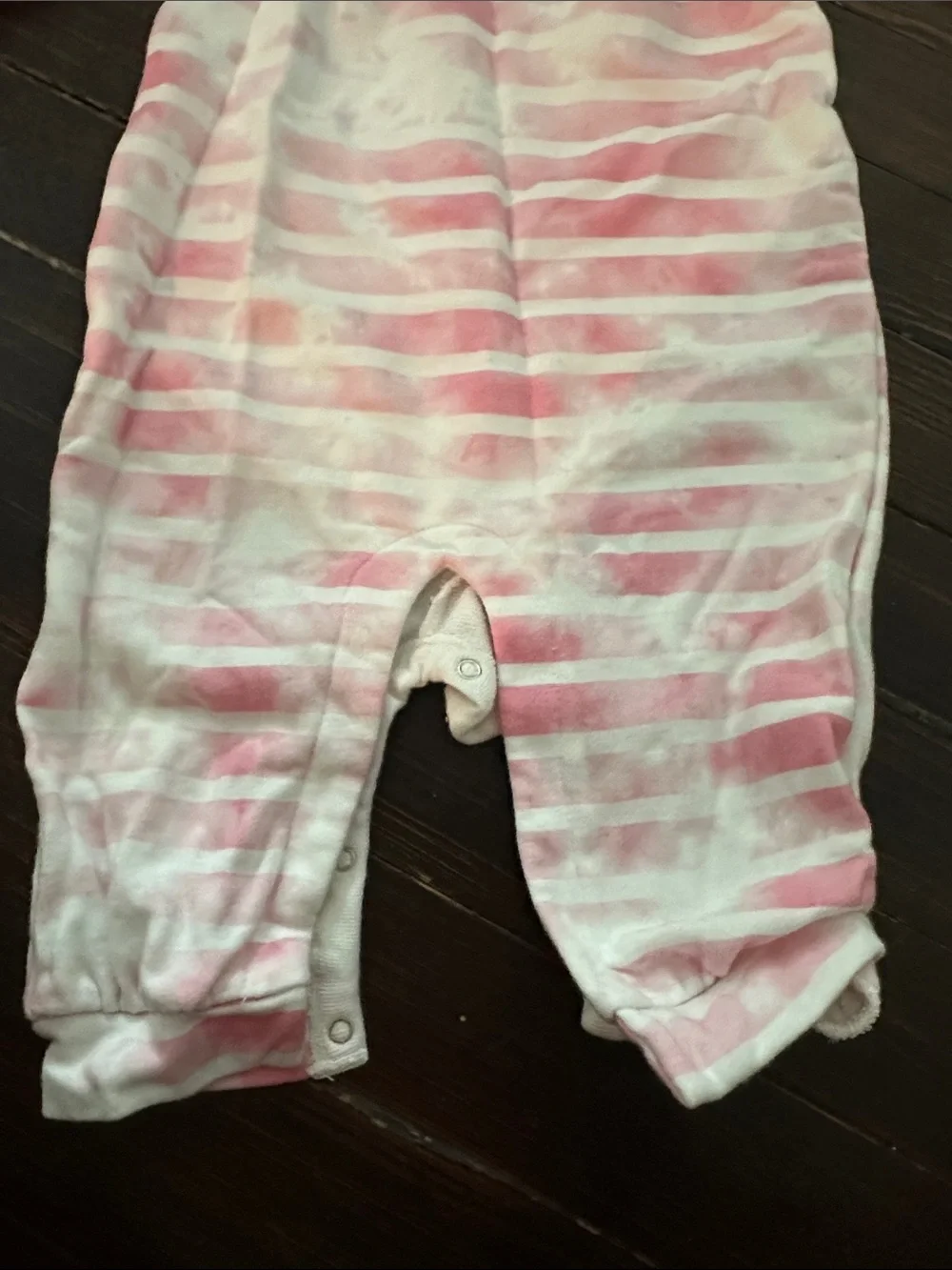 GAP Pink and White Striped One-Piece Romper